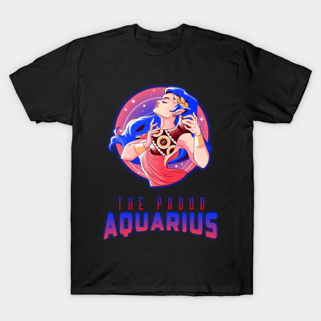 Aquarius Astorlogical Zodiac Sign T-Shirt by Storeology